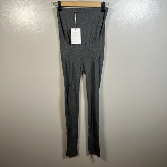 Seraphine Maternity Leggings Size Small Gray Full Panel Comfy Pull On Stretch - Picture 1 of 8